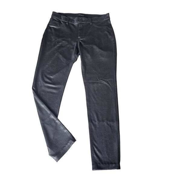 Roz & Ali Pants - ROZ & Ali Women's Knit Legging Pants Shiny Jean Style Skinny sz 12